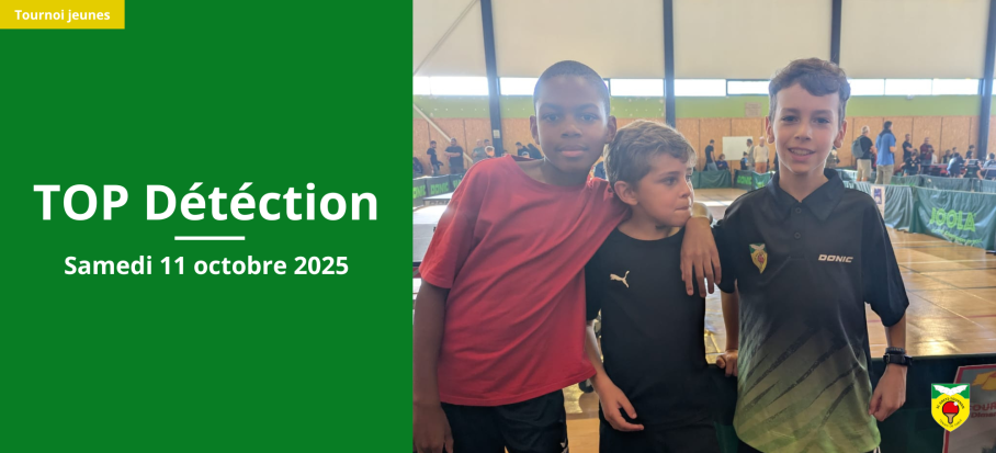 Tournoi jeunes Top détéction